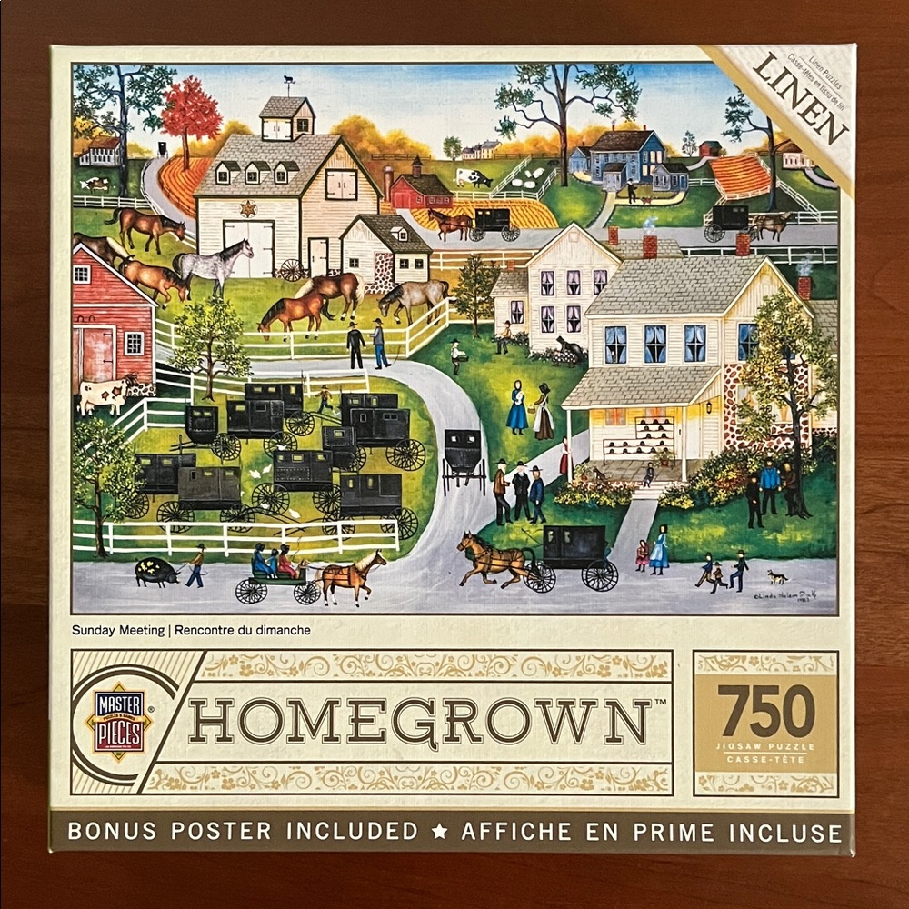 750-Piece Puzzle "Sunday Meeting", Homegrown, art by Linda Nelson Stocks